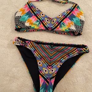 Mara Hoffman neon multi-colored bikini (set)